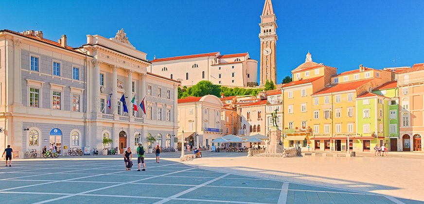 Tartini plein in Piran Slovenië