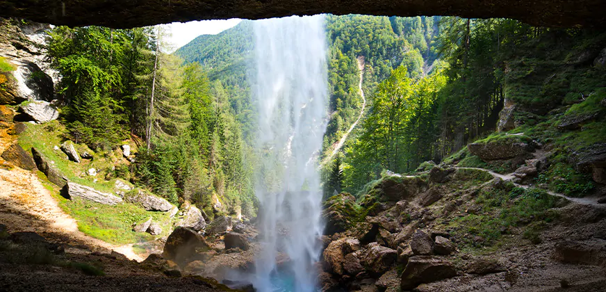 Peričnik waterval in Triglav Nationaal Park Slovenië